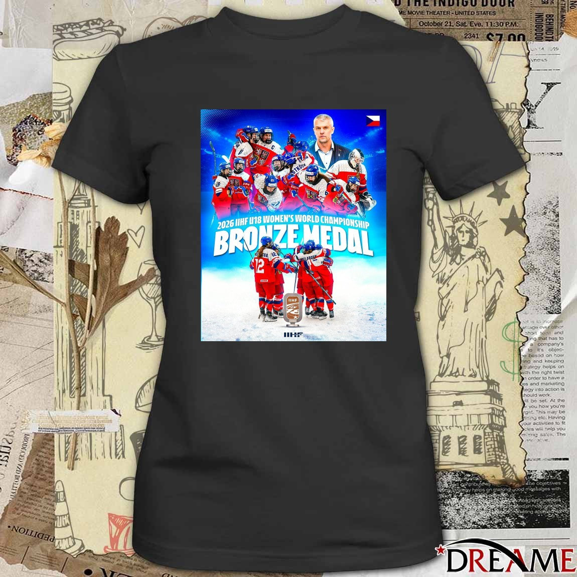 Czech Hockey 2026 IIHF U18 Women’s World Championship Bronze Medal Poster t-shirt