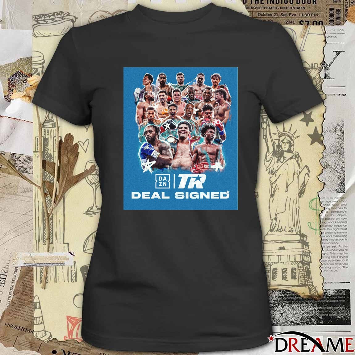 DAZN Boxing and Top Rank Boxing Deal Signed Poster t-shirt