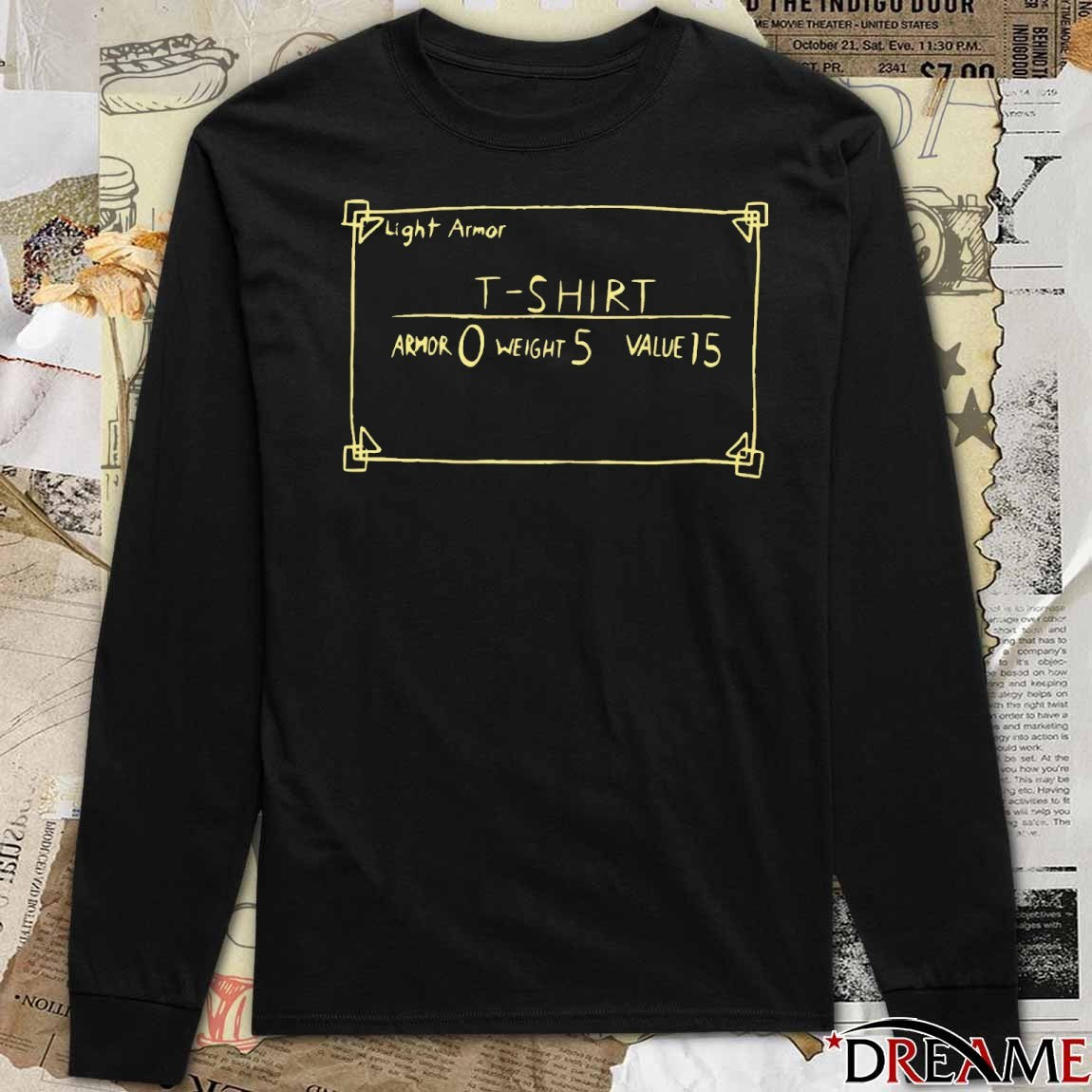 DIY Skyrim Sleep Armor 0 Weight 5 Value 15 t-shirt