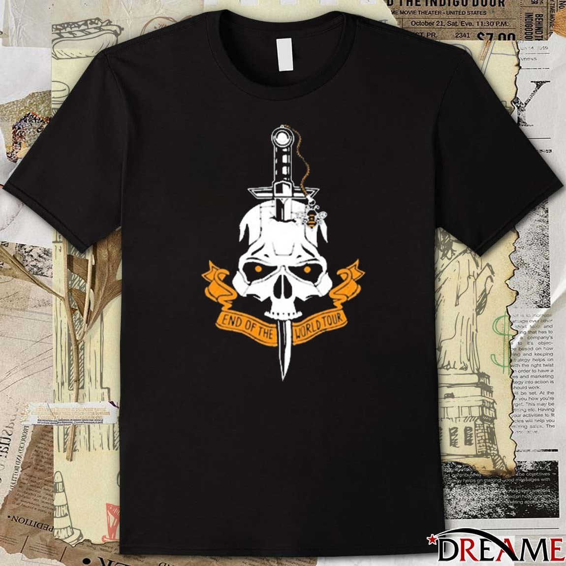 Dan And Phil End Of The World Tour Doomed Skull 2025 t-shirt