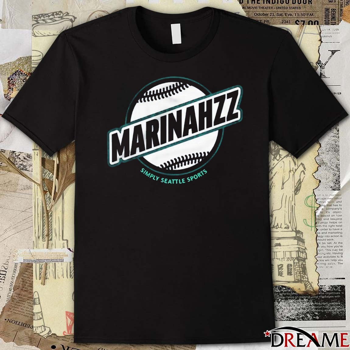 Dan Wilson wearing Marinahzz Simply Seattle Sports 2025 t-shirt