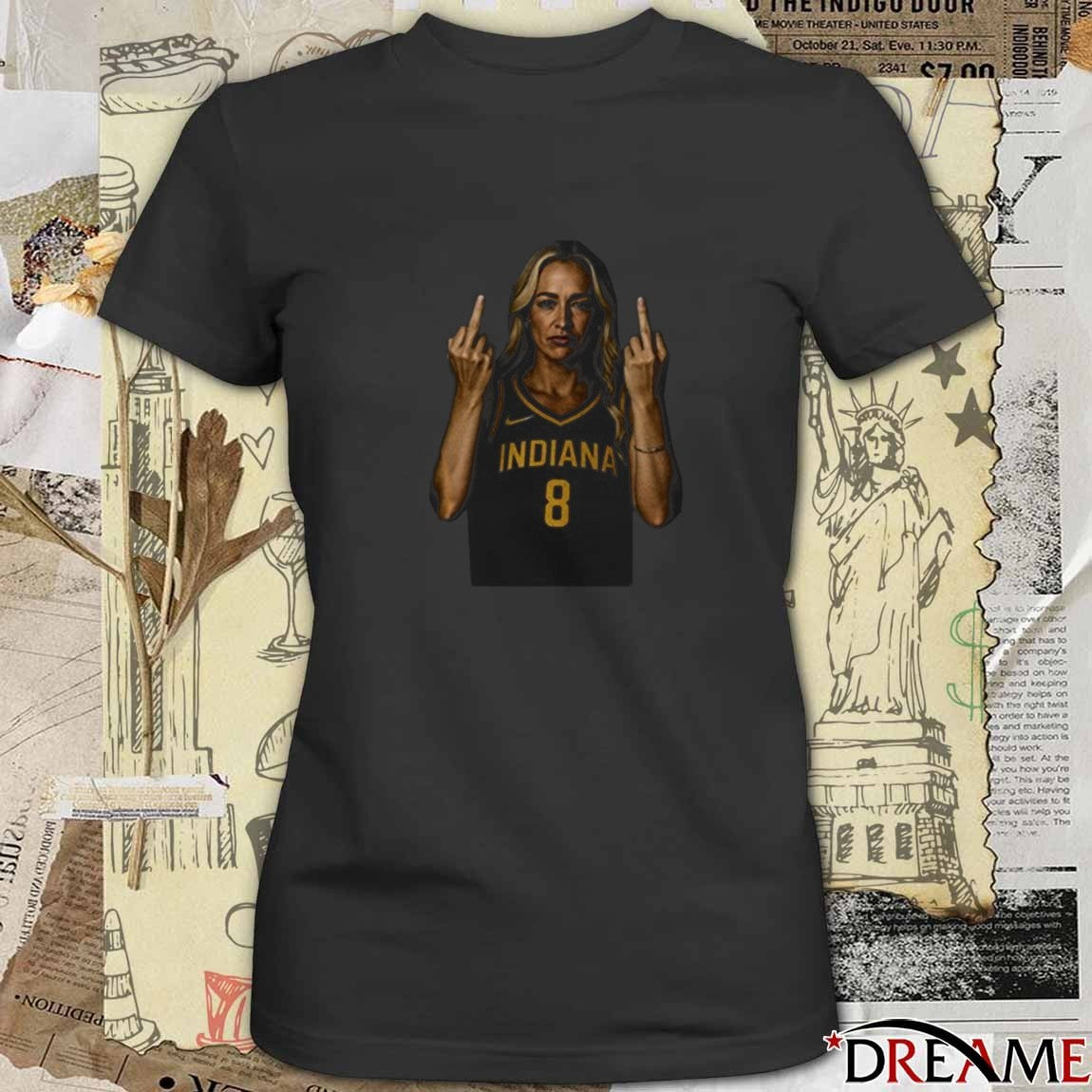 Dana White Sophie Cunningham Flipping The Bird Indiana Fever t-shirt