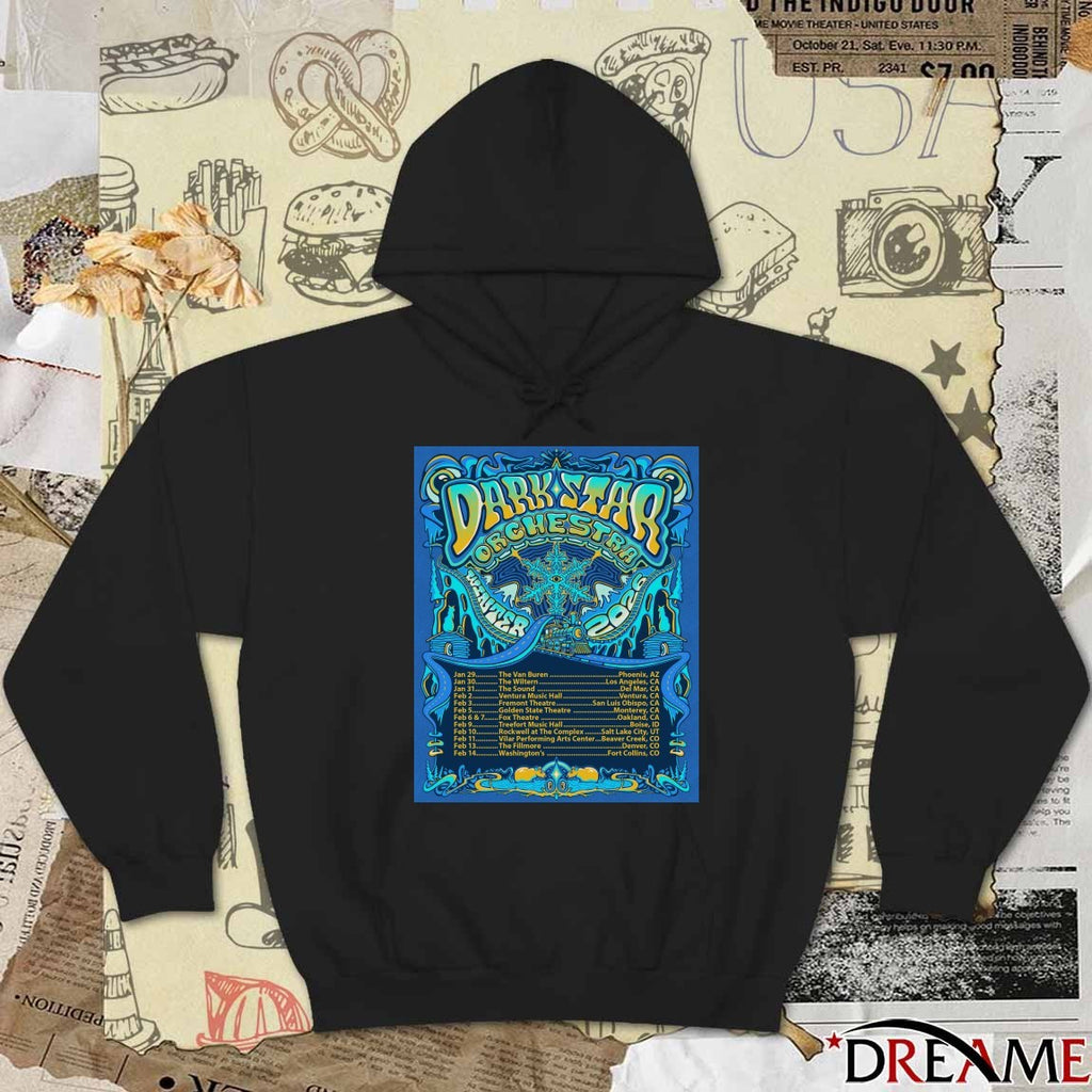 Dark Star Orchestra Welcome Winter Tour 2026 1 29 Phoenix AZ 1 30 Los Angeles CA Poster t-shirt
