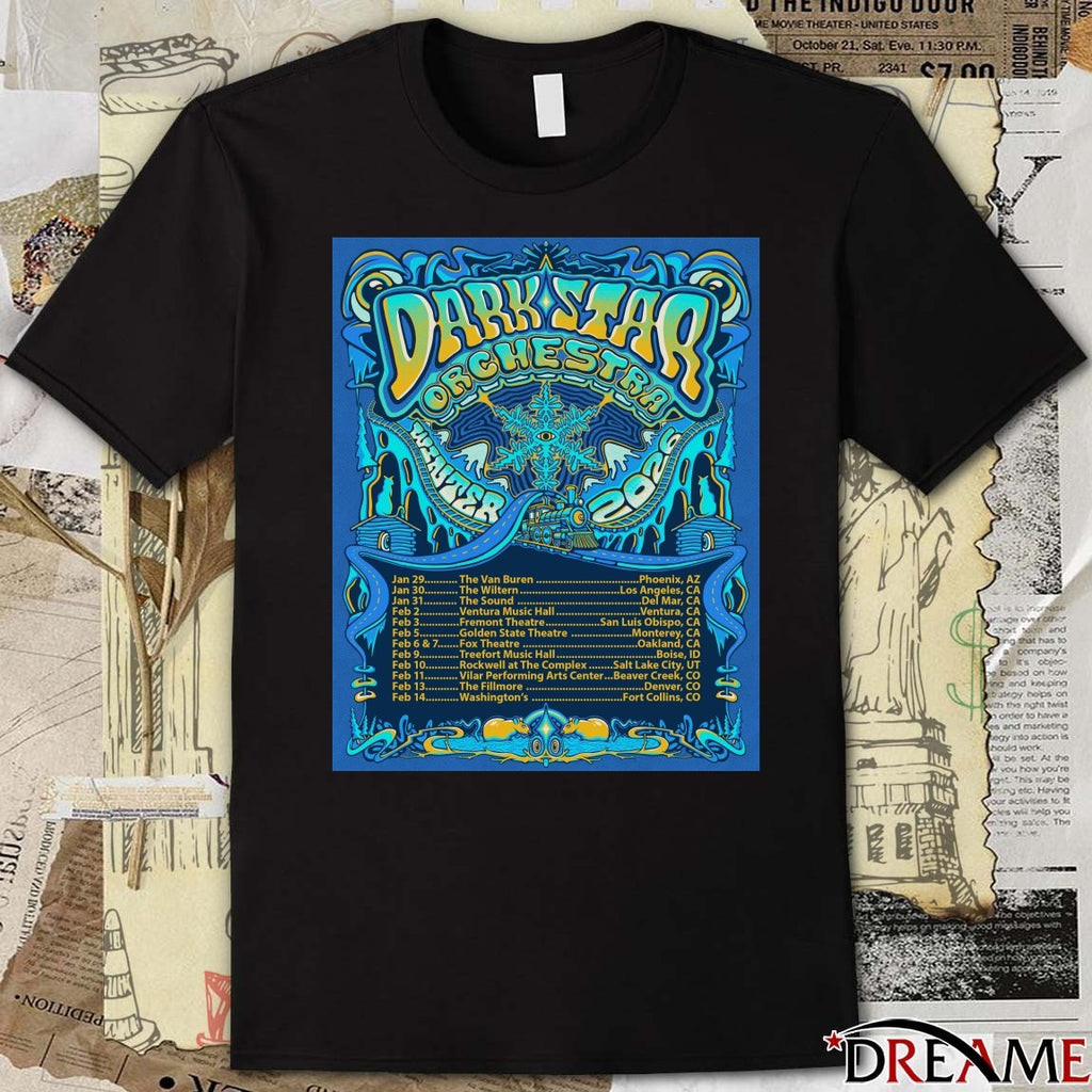 Dark Star Orchestra Welcome Winter Tour 2026 1 29 Phoenix AZ 1 30 Los Angeles CA Poster t-shirt