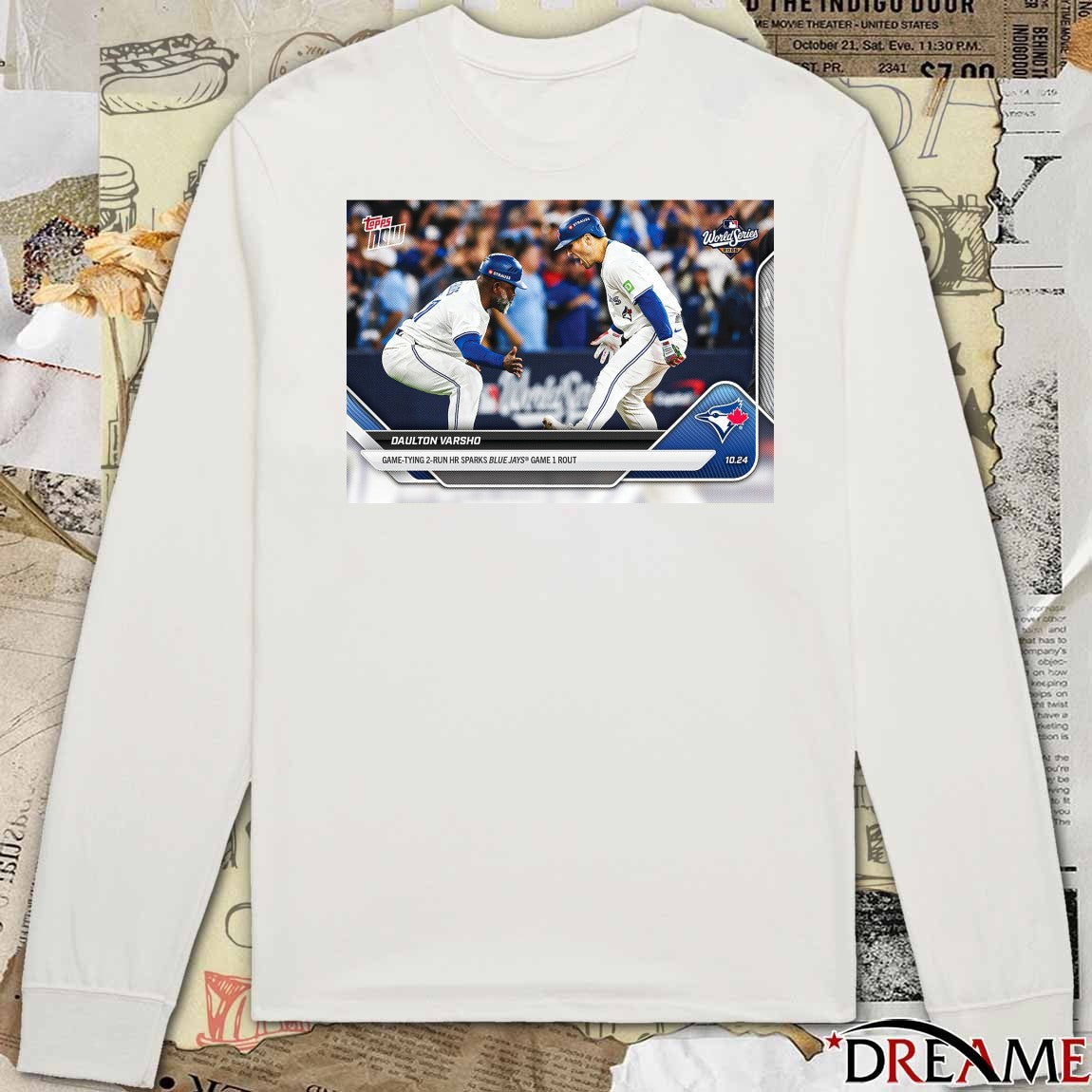 Daulton Varsho Toronto Blue Jays 2025 MLB Topps Game-Tying 2-Run HR Sparks Blue Jays Game 1 Rout t-shirt