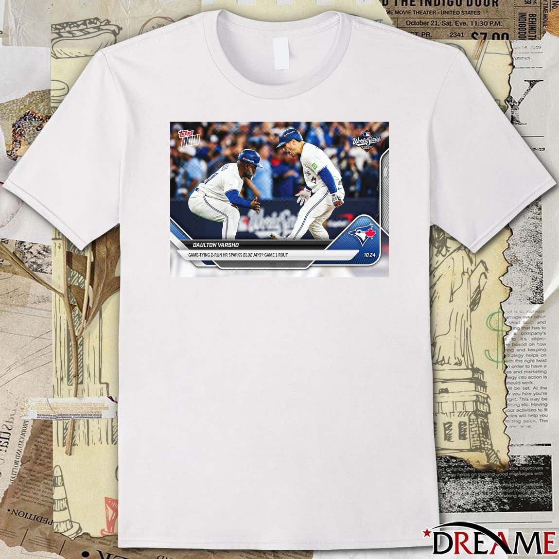 Daulton Varsho Toronto Blue Jays 2025 MLB Topps Game-Tying 2-Run HR Sparks Blue Jays Game 1 Rout t-shirt