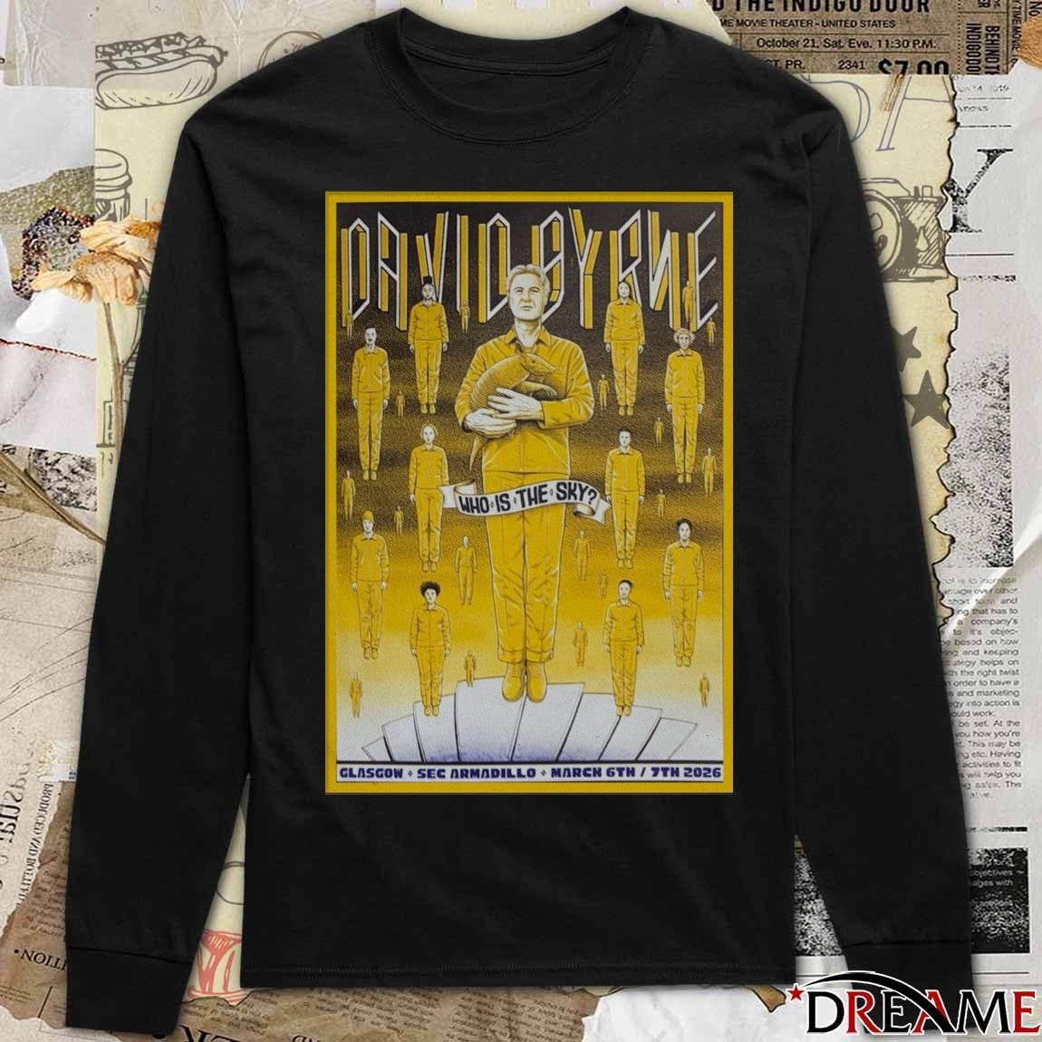 David Byrne Who Is The Sky Sec Armadillo March 6-7 2026 Poster t-shirt
