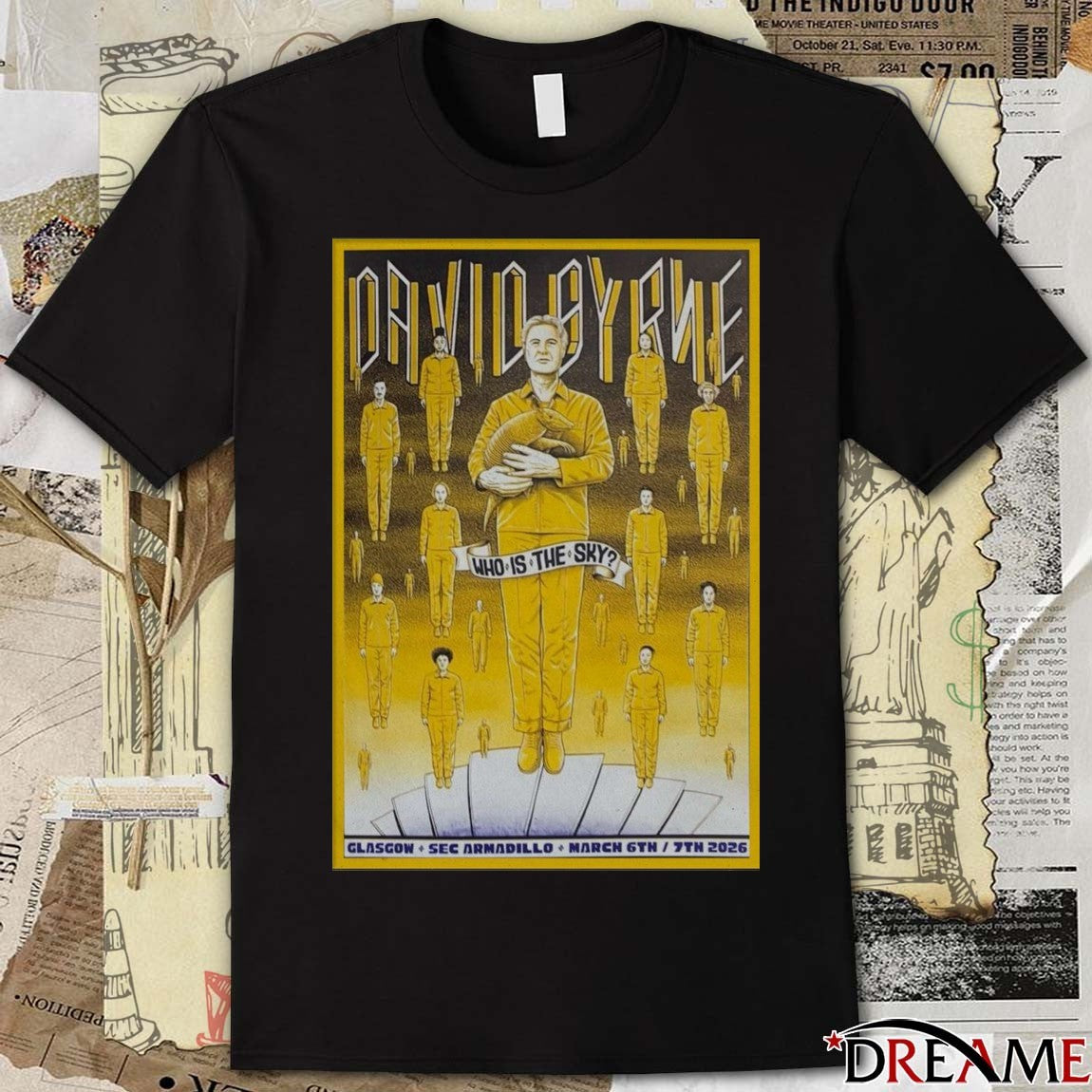 David Byrne Who Is The Sky Sec Armadillo March 6-7 2026 Poster t-shirt