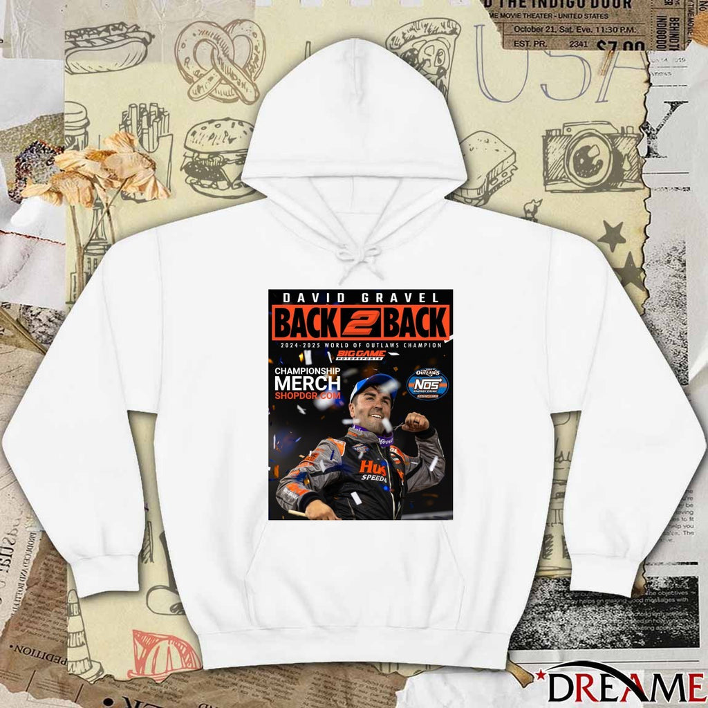 David Gravel Back 2 Back 2024-2025 World Of Outlaws Champion Poster t-shirt
