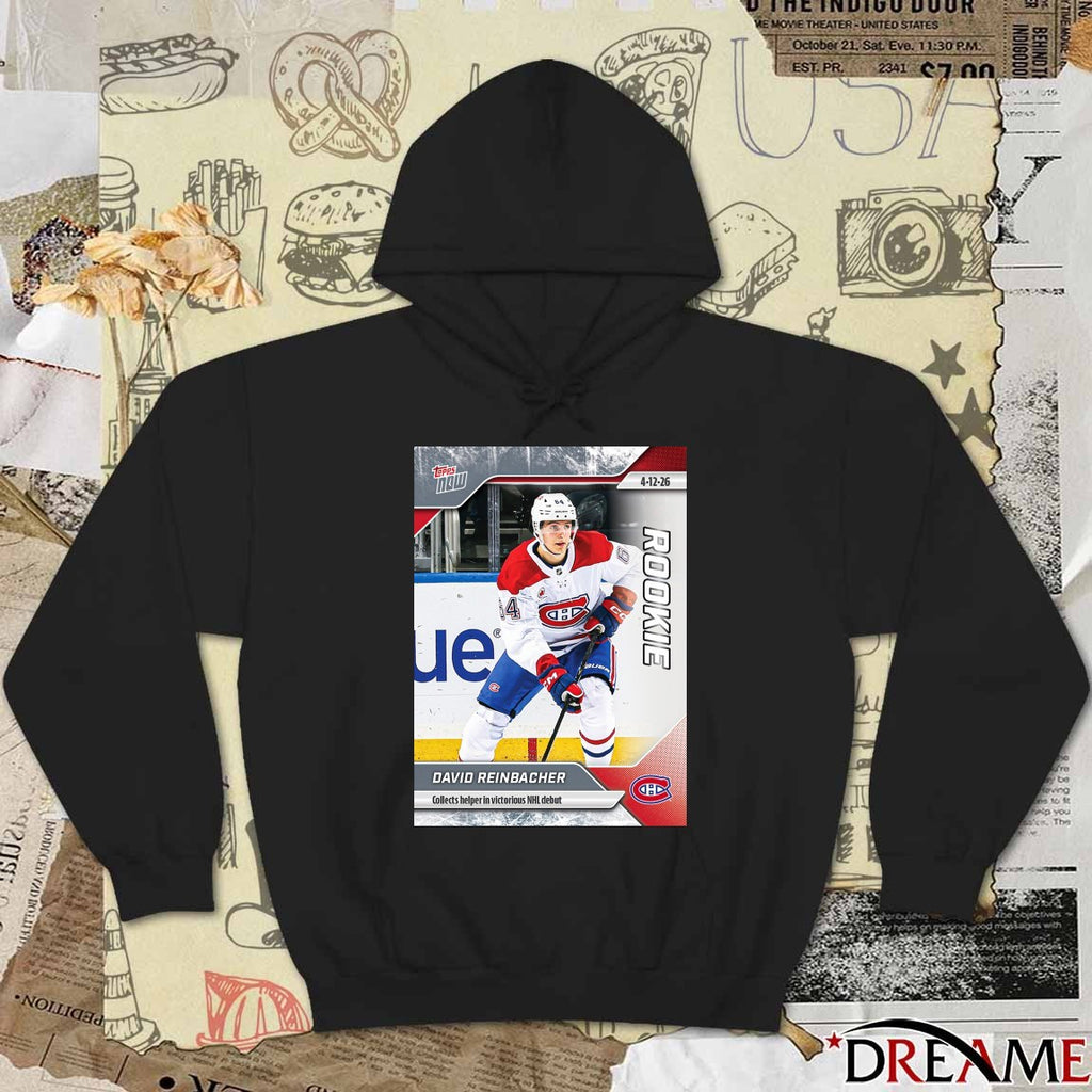 David Reinbacher Collects Helper In Victorious NHL Debut 2025-26 NHL Topps NOW t-shirt