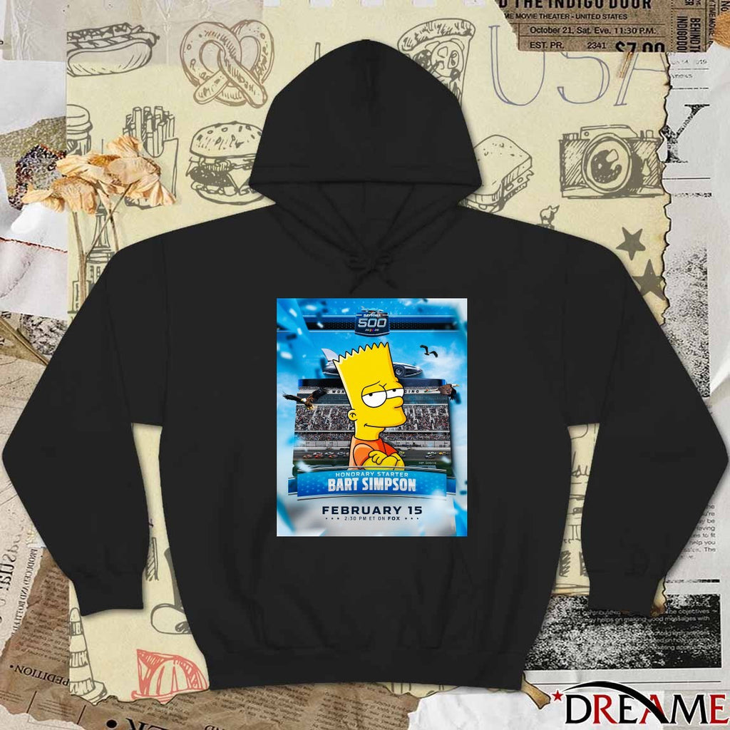 Daytona 500 Honorary Starter Bart Simpson February 15 Poster t-shirt