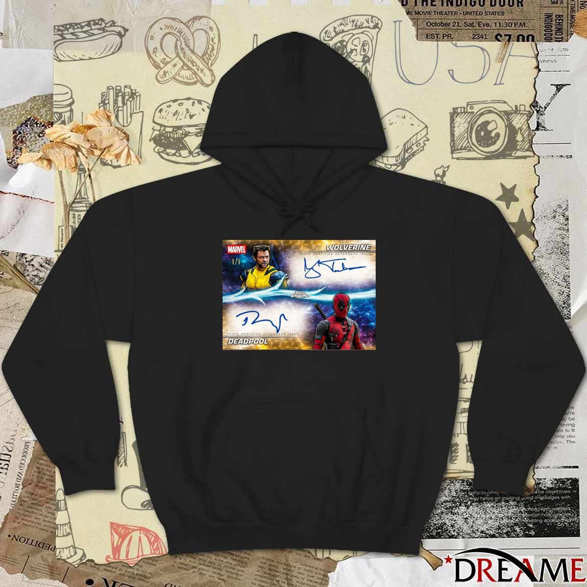 Deadpool & Wolverine Hugh Jackman and Ryan Reynolds Topps Certified Autograph Issue 2025 Signatures t-shirt