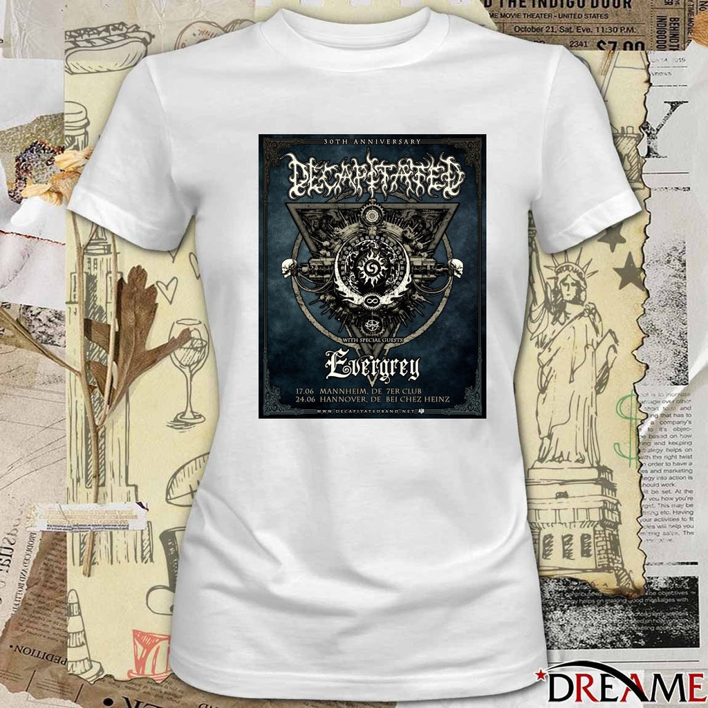 Decapitated 30th Anniversary Summer Tour 17 06 Mannheim DE 24 06 Hannover DE 2026 Poster t-shirt