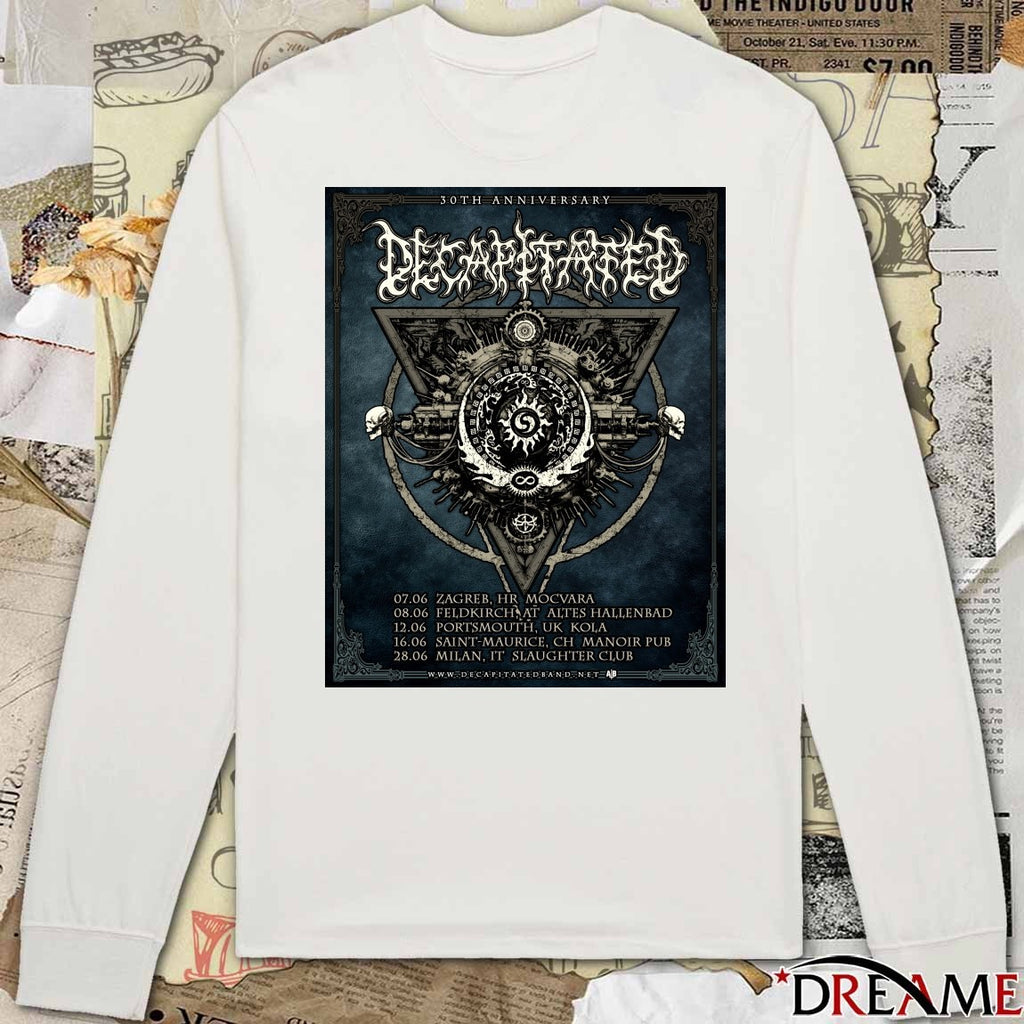 Decapitated 30th Anniversary Summer Tour European tour in June 2026 Poster t-shirt