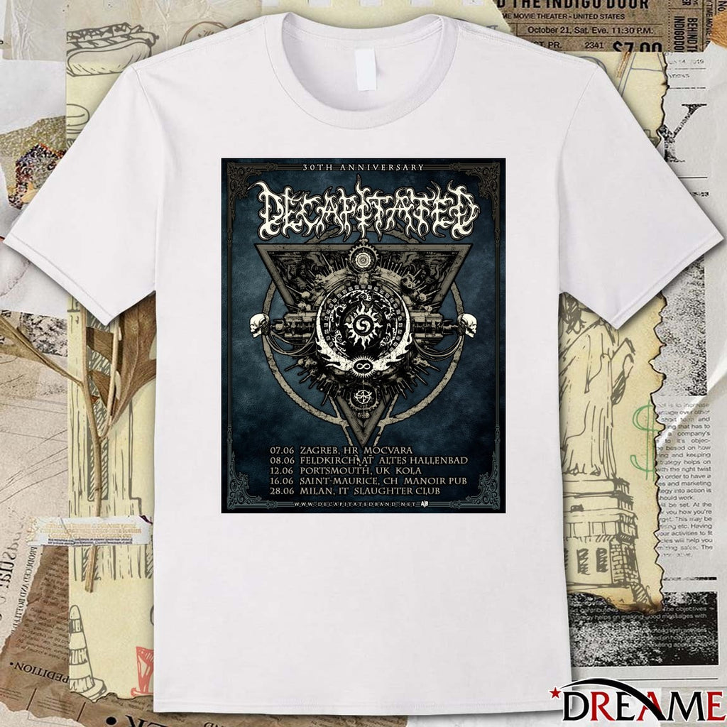 Decapitated 30th Anniversary Summer Tour European tour in June 2026 Poster t-shirt