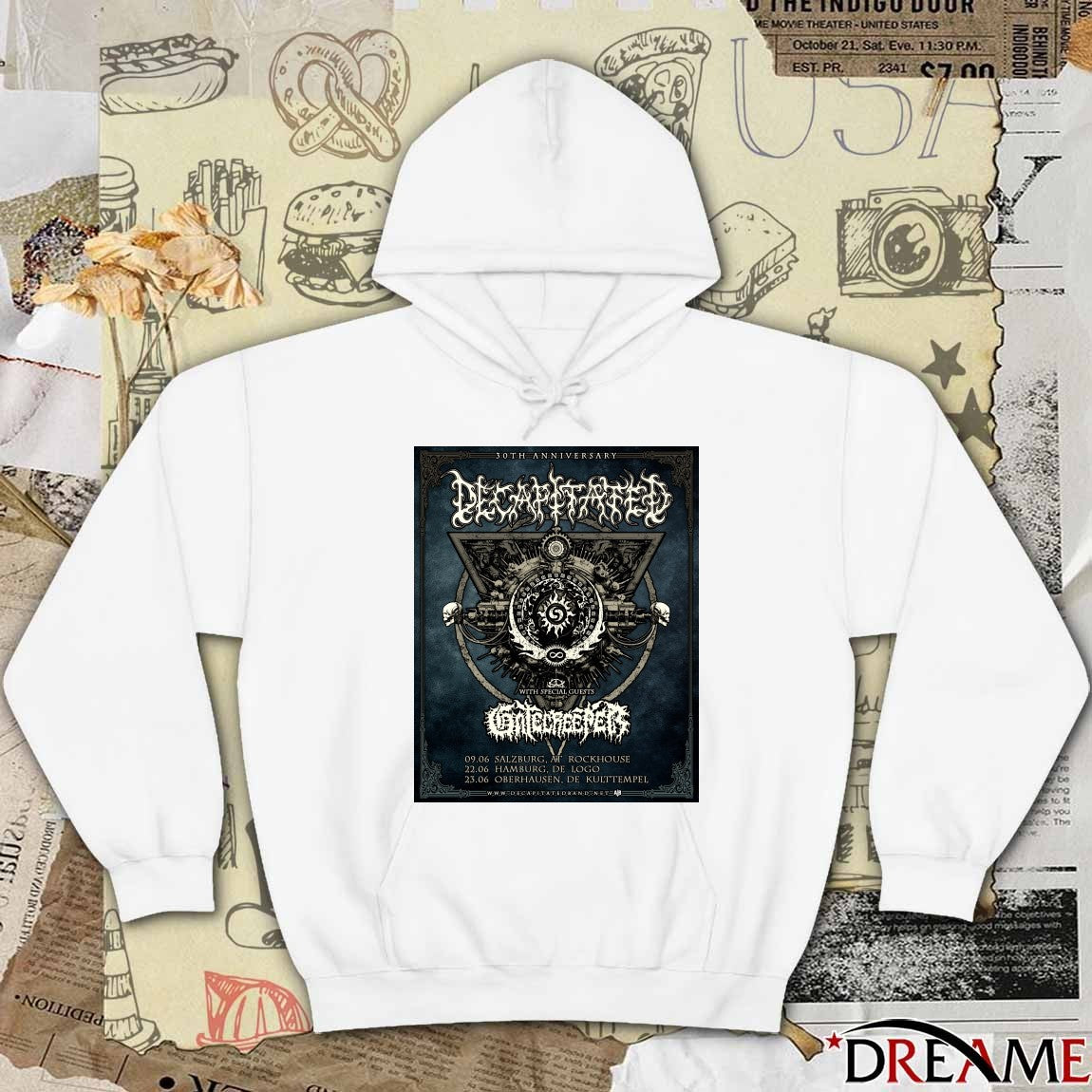 Decapitated 30th Anniversary Summer Tour June 09 – 23 2026 Poster t-shirt