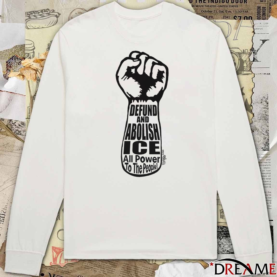 Defund And Abolish ICE All Power To The People 2026 t-shirt