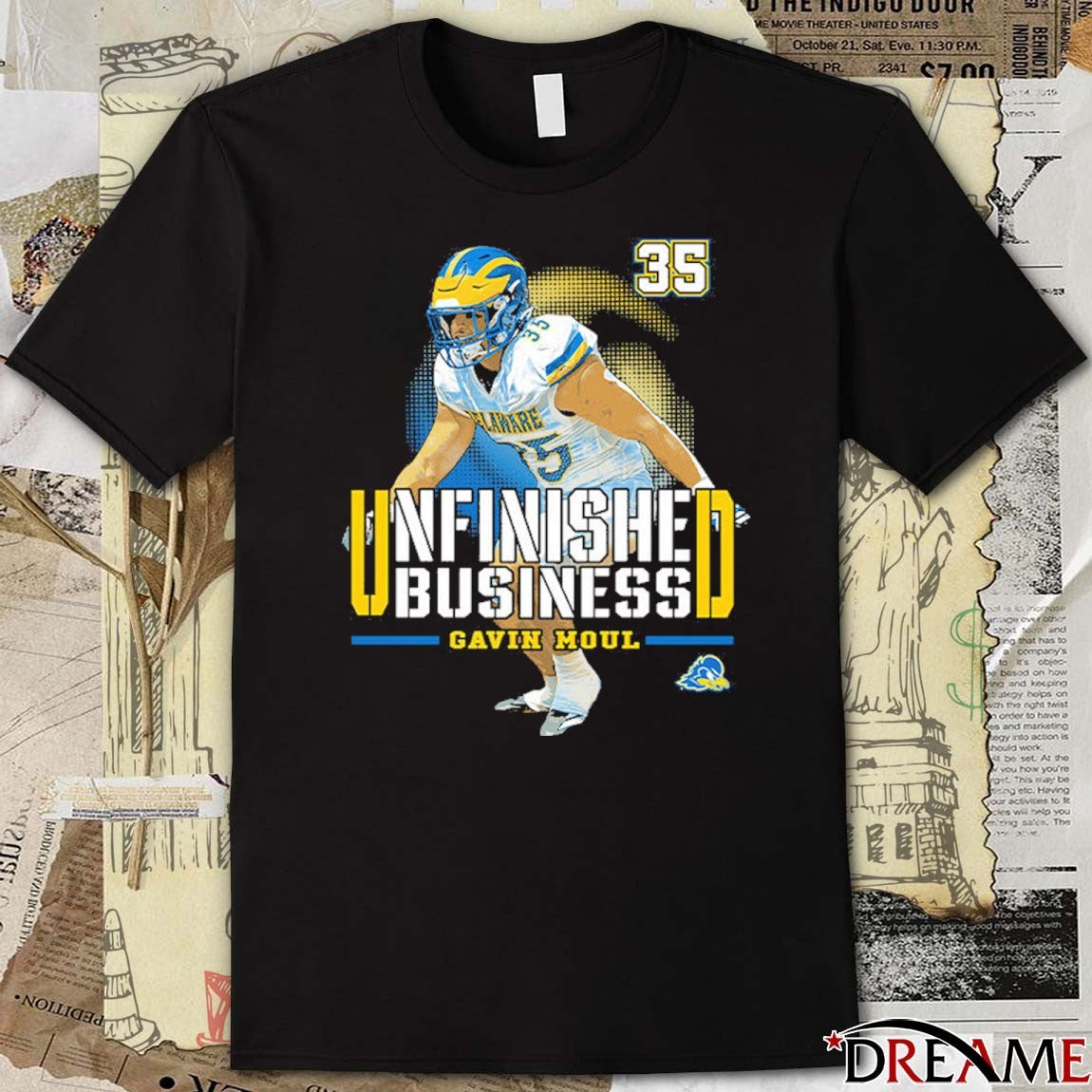 Delaware Fightin’ Blue Hens NCAA Football Gavin Moul Unfinished Business t-shirt
