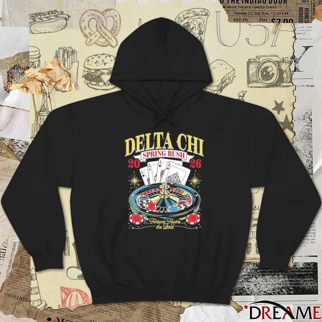 Delta Chi Spring Rush 2026 Fortune Favors The Bold t-shirt
