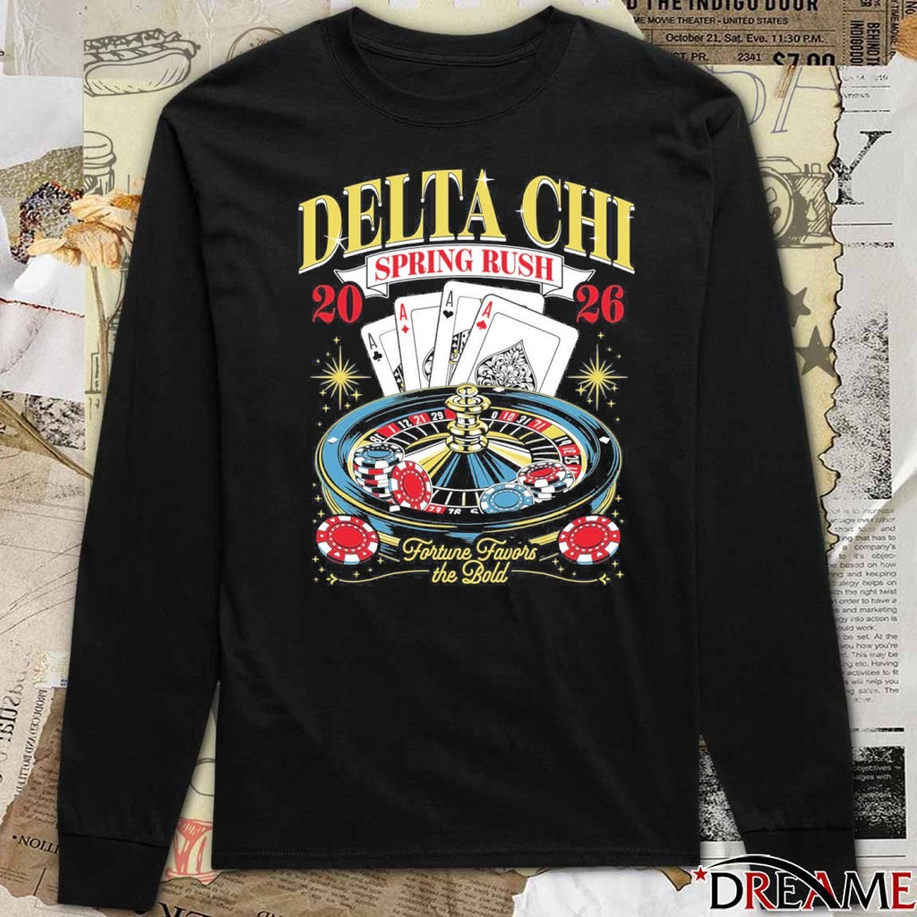 Delta Chi Spring Rush 2026 Fortune Favors The Bold t-shirt
