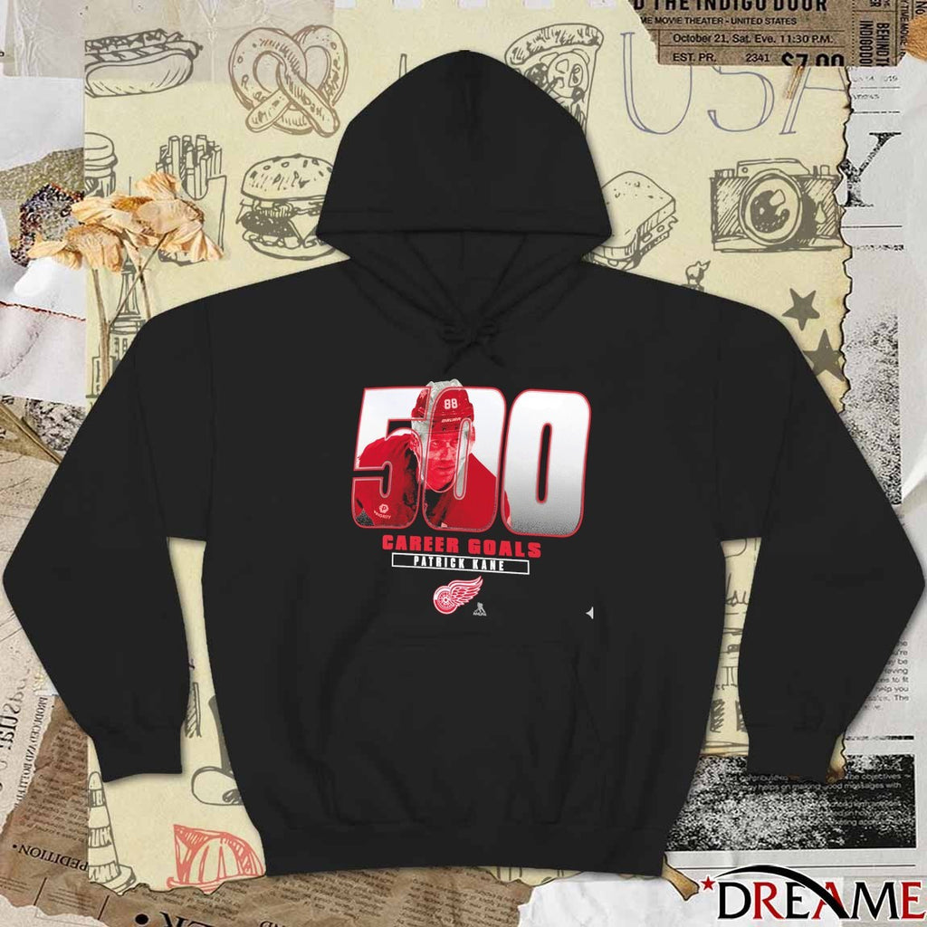 Detroit Red Wings Patrick Kane Gray 500 Career Goals Milestone t-shirt
