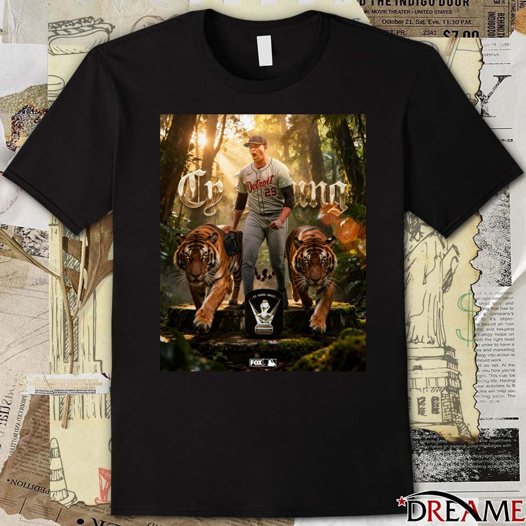 Detroit Tigers Tarik Skubal 2025 American League Cy Young Award Poster t-shirt