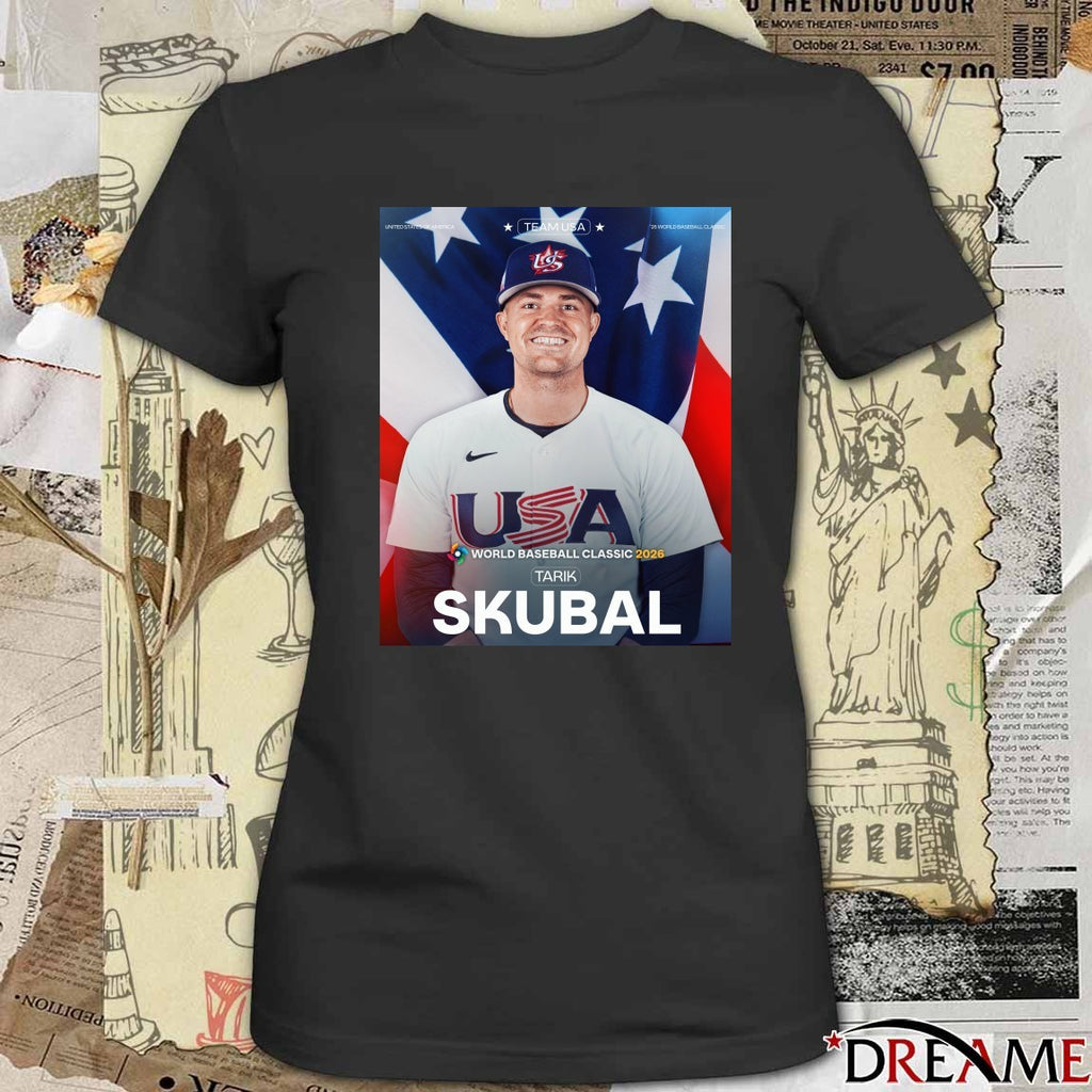 Detroit Tigers Tarik Skubal 2026 World Baseball Classic Poster t-shirt