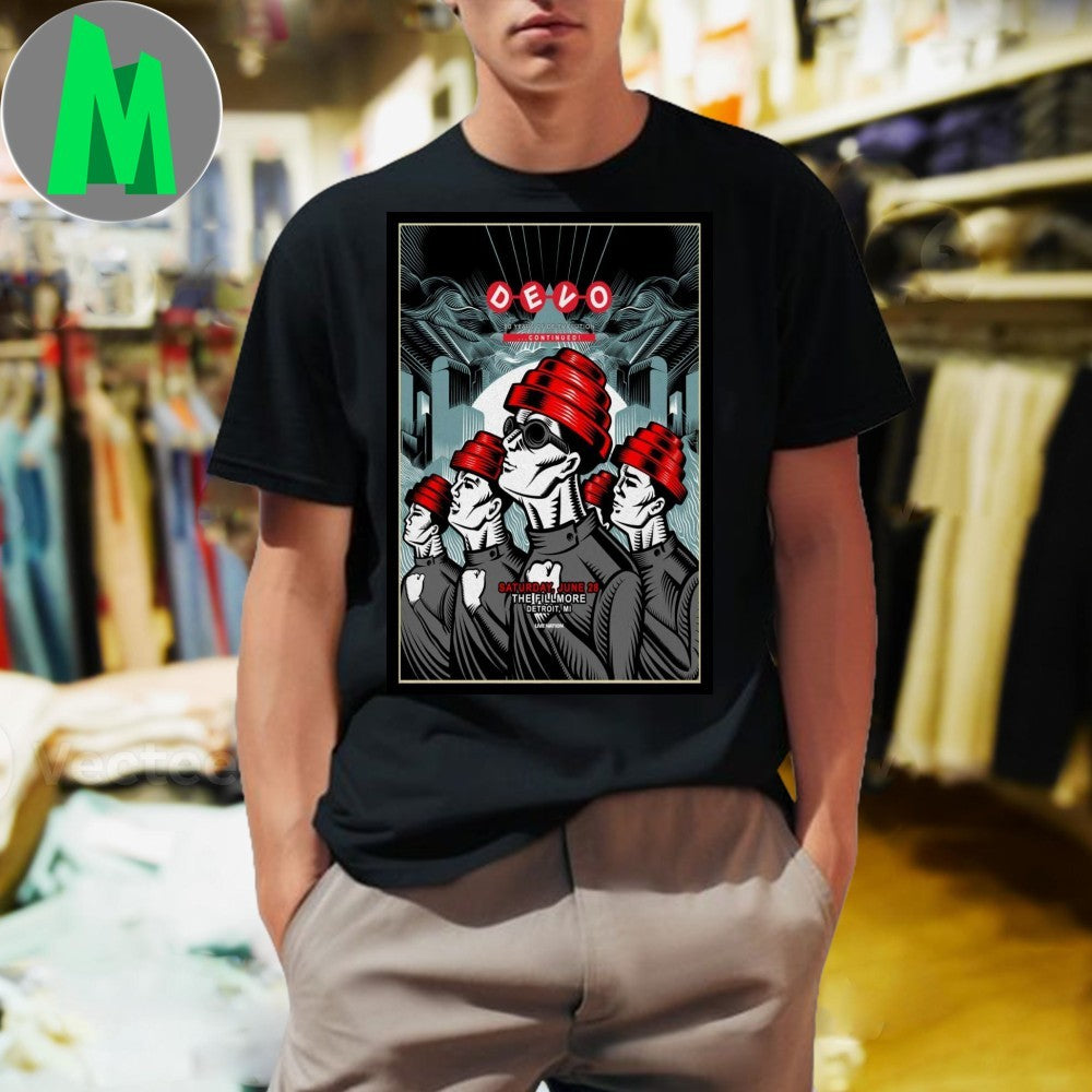 Devo Detroit, Michigan 2025 Tour Poster Shirt