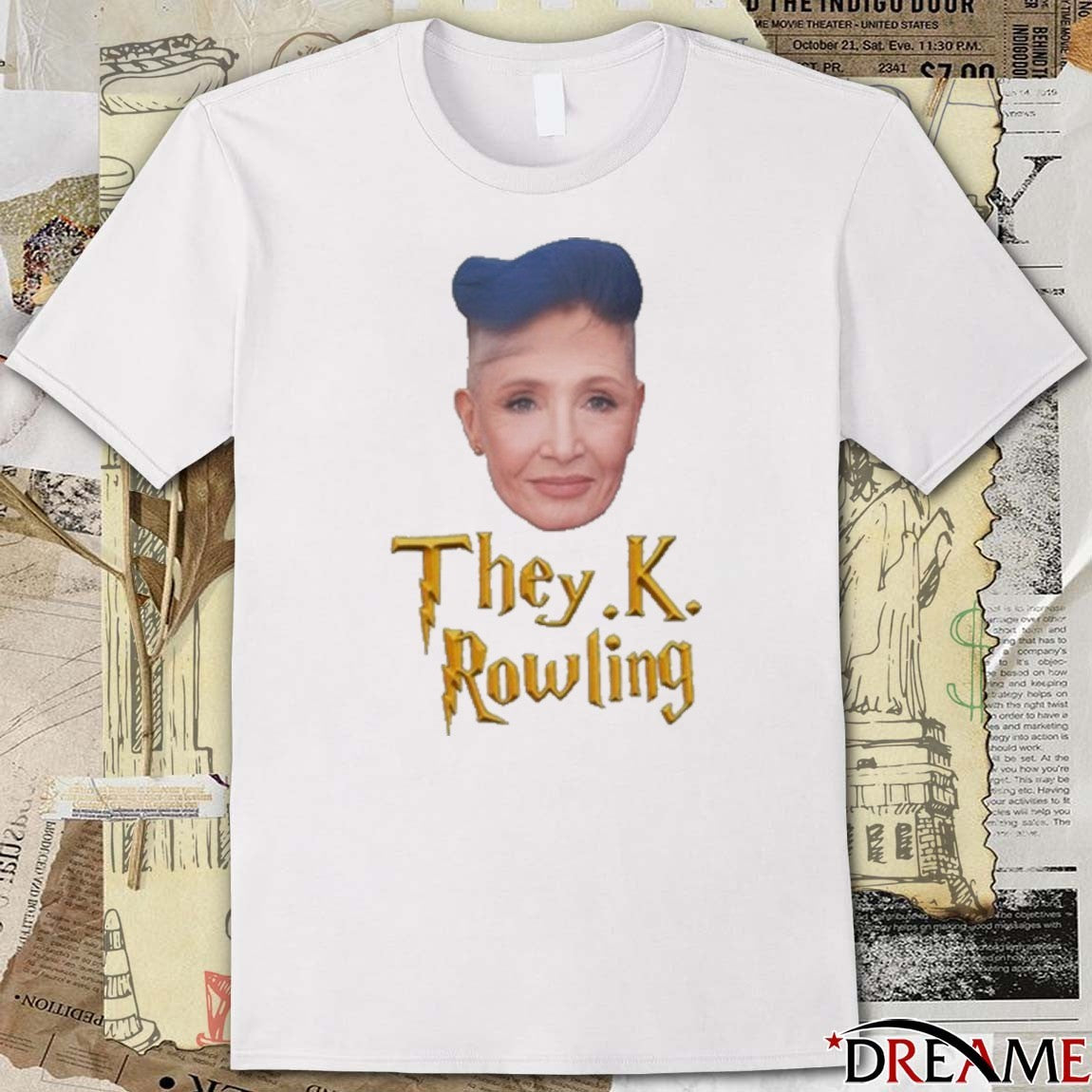 Dobby Vs J K Rowling They K Rowling Portrait t-shirt