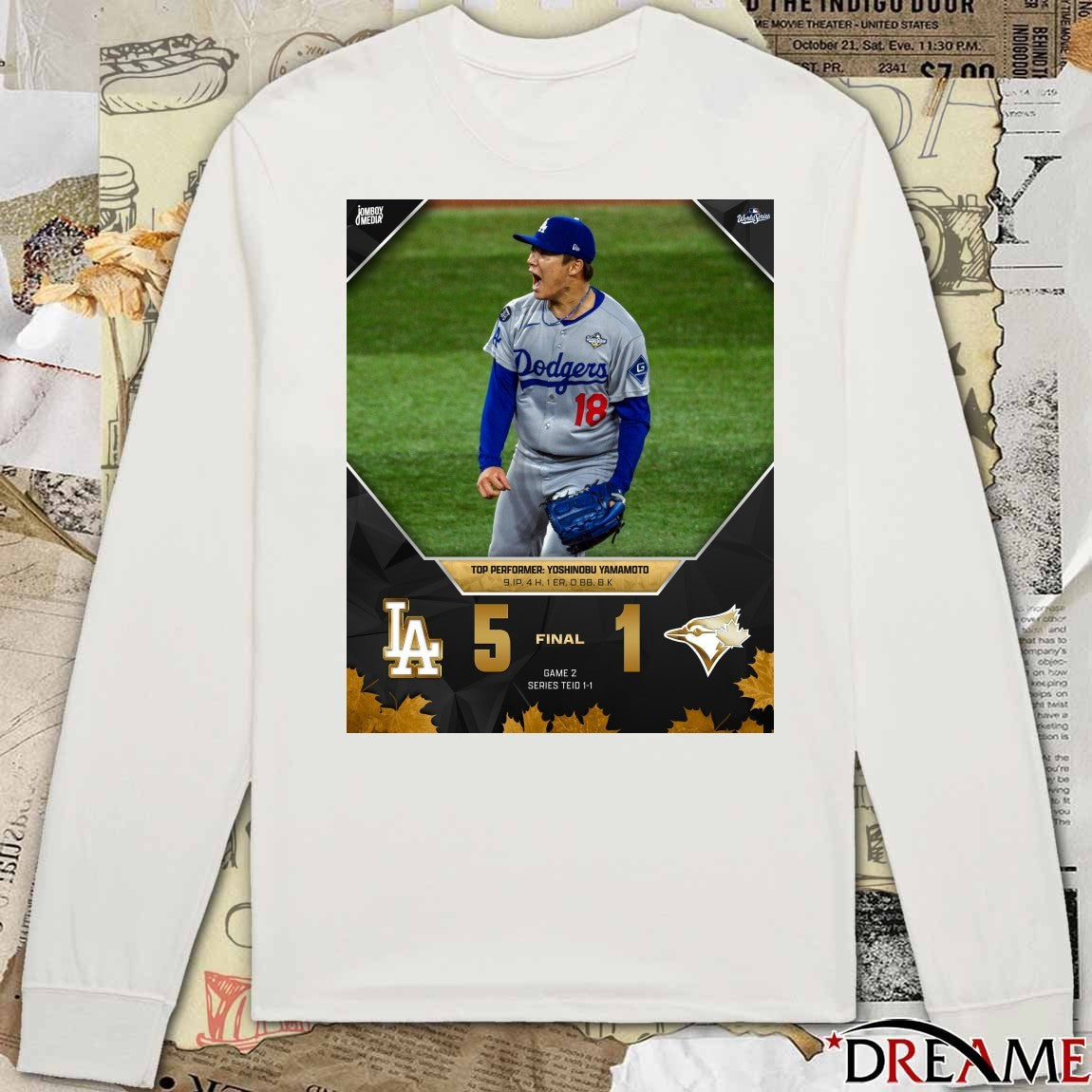 Dodgers Win Blue Jays Final Score 5 – 1 Top Performer Yoshinobu Yamamoto Poster t-shirt