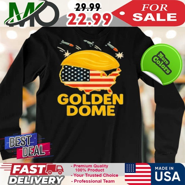 Donald Trump Golden Dome Hair Shield USA Graphic T-Shirt