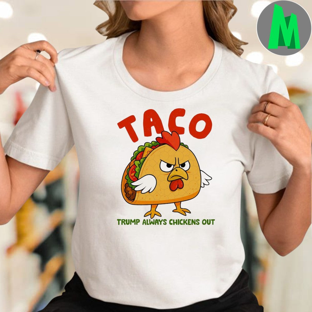 Donald Trump Political Cartoon T-Shirt Taco Chicken Humor Graphic Tee