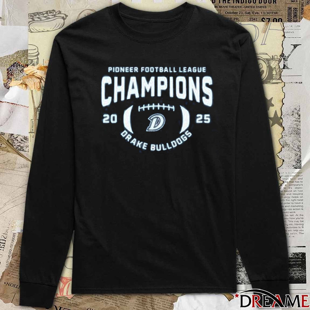 Drake Bulldogs 2025 Pioneer Football League Champions t-shirt