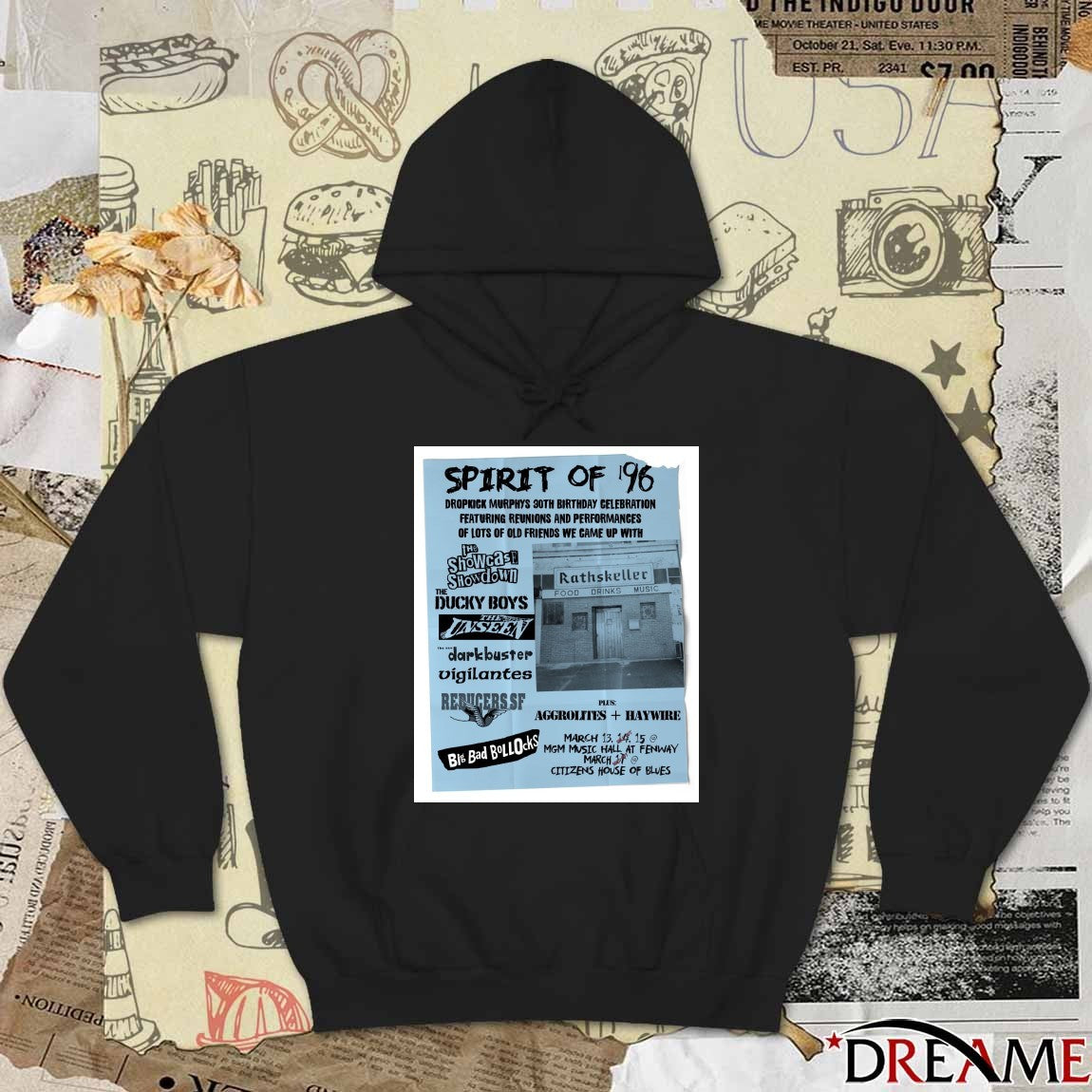Dropkick Murphys 30th Birthday Celebration Spirit of ’96 March 13 – 15 2026 Poster t-shirt