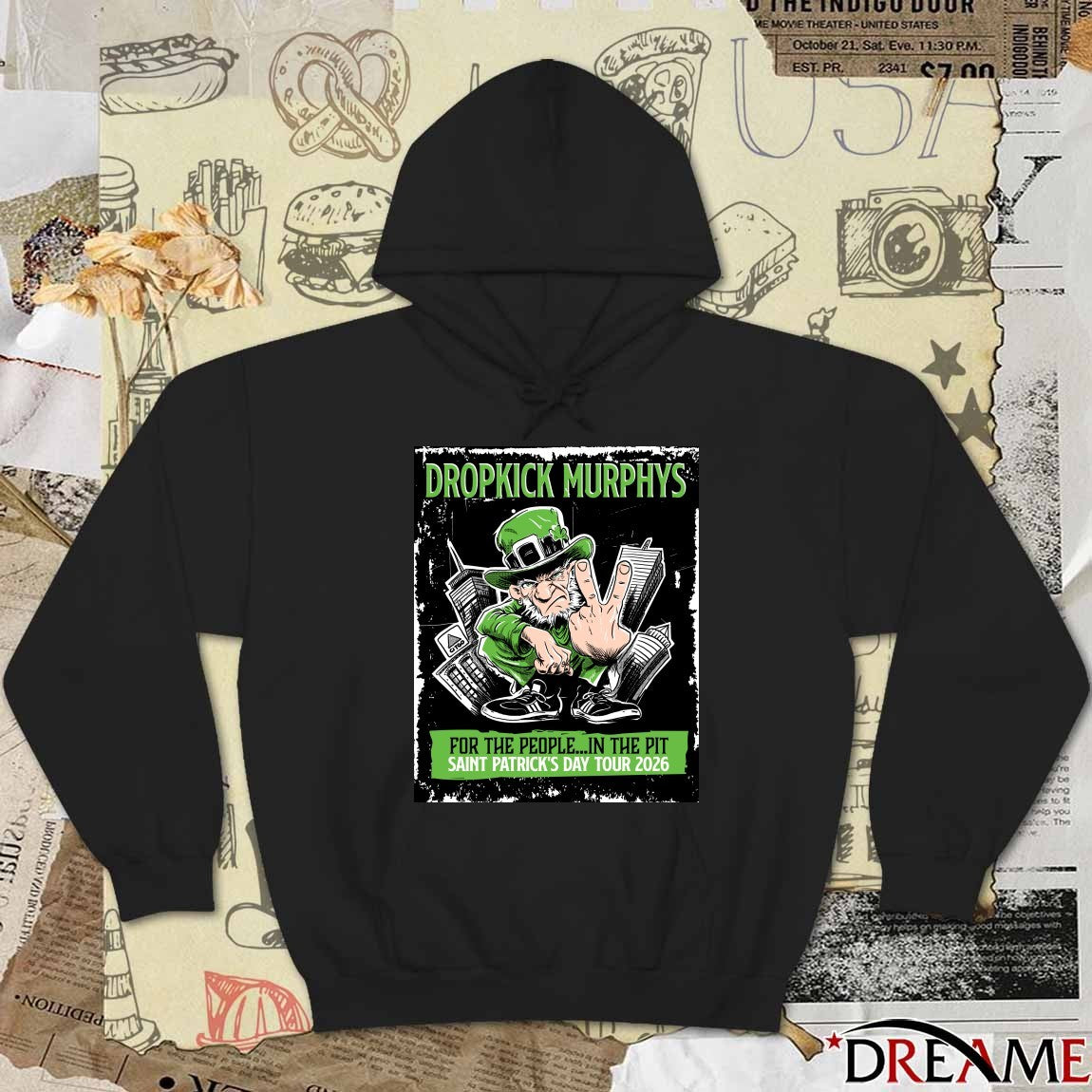 Dropkick Murphys For The People In The Pit Saint Patrick’s Day Tour 2026 Poster t-shirt