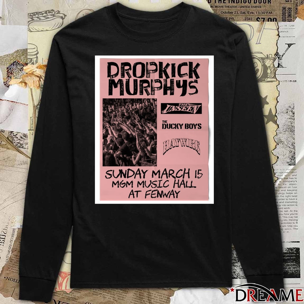 Dropkick Murphys The Ducky Boys March 15 2026 MGM Music Hall At Fenway Poster t-shirt