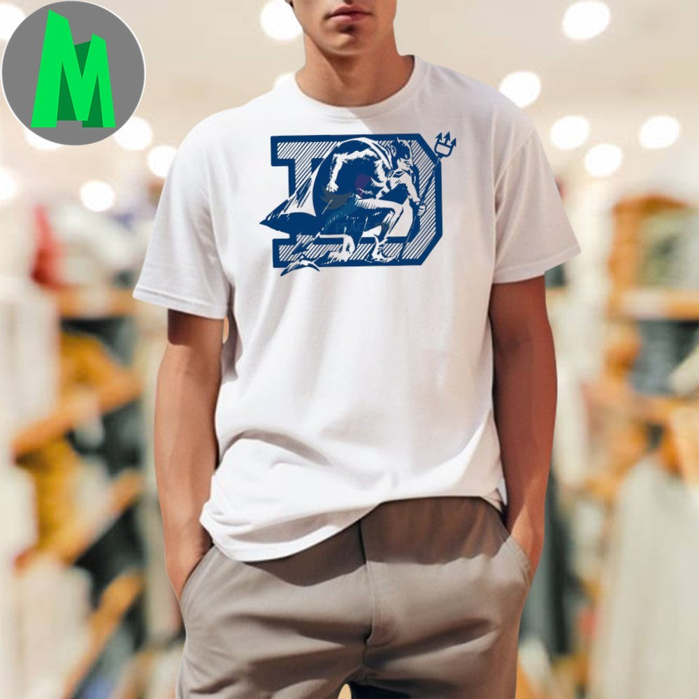 Duke Sprinting Blue Devil Logo Vintage Shirt
