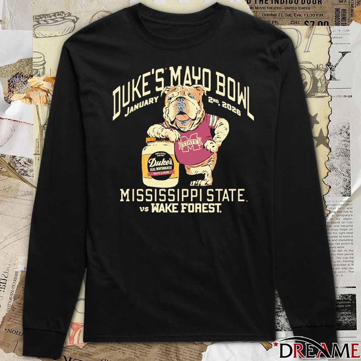 Duke’s Mayo Bowl 2026 Mississippi State Bulldogs Vs Wake Forest Demon Deacons January 2 Mascot t-shirt