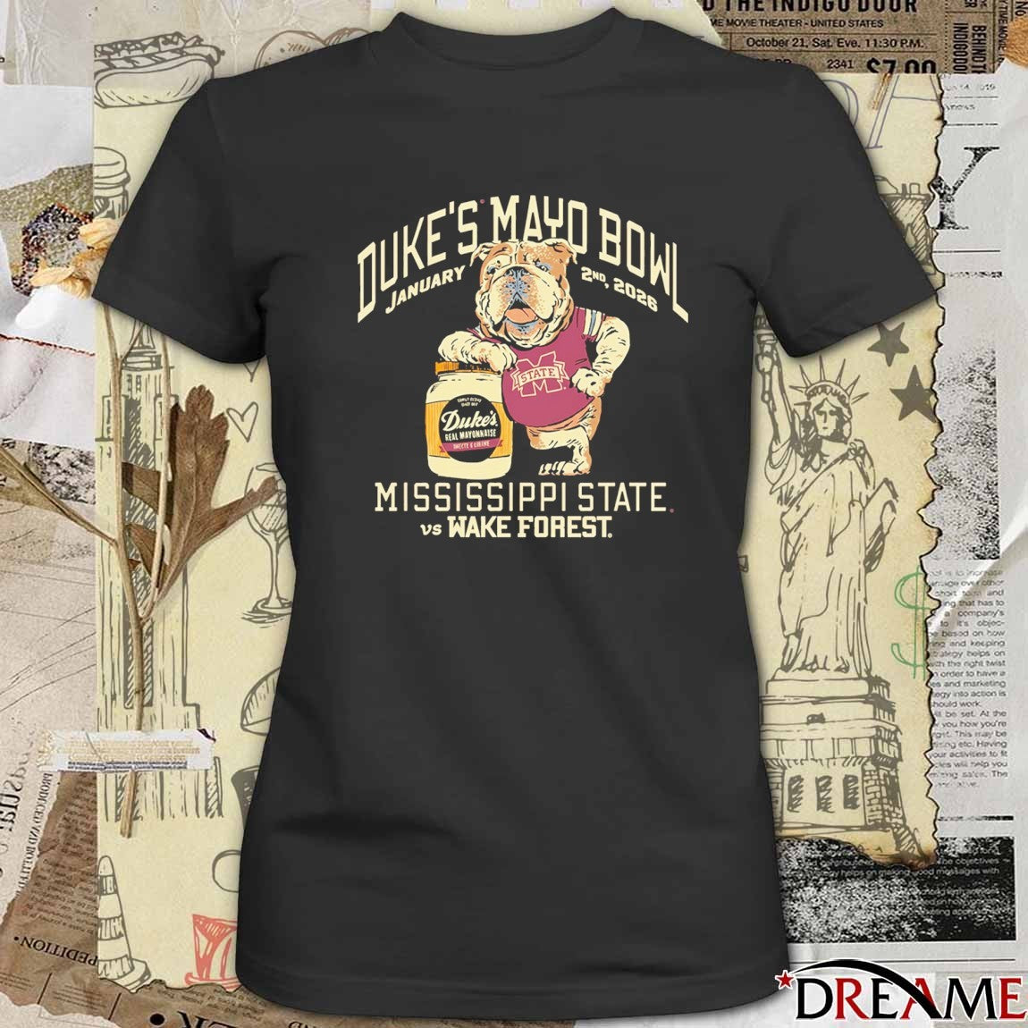 Duke’s Mayo Bowl 2026 Mississippi State Bulldogs Vs Wake Forest Demon Deacons January 2 Mascot t-shirt