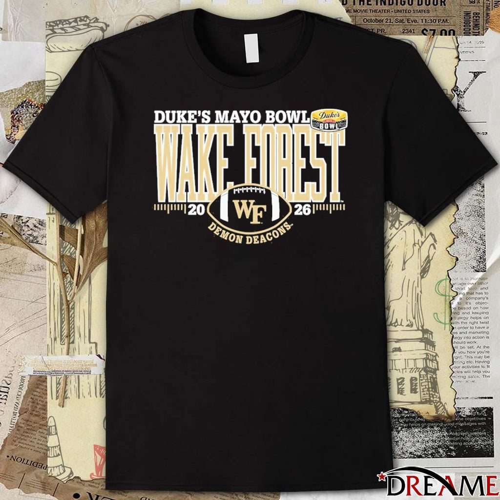 Duke’s Mayo Bowl Wake Forest Demon Deacons 2026 Logo t-shirt
