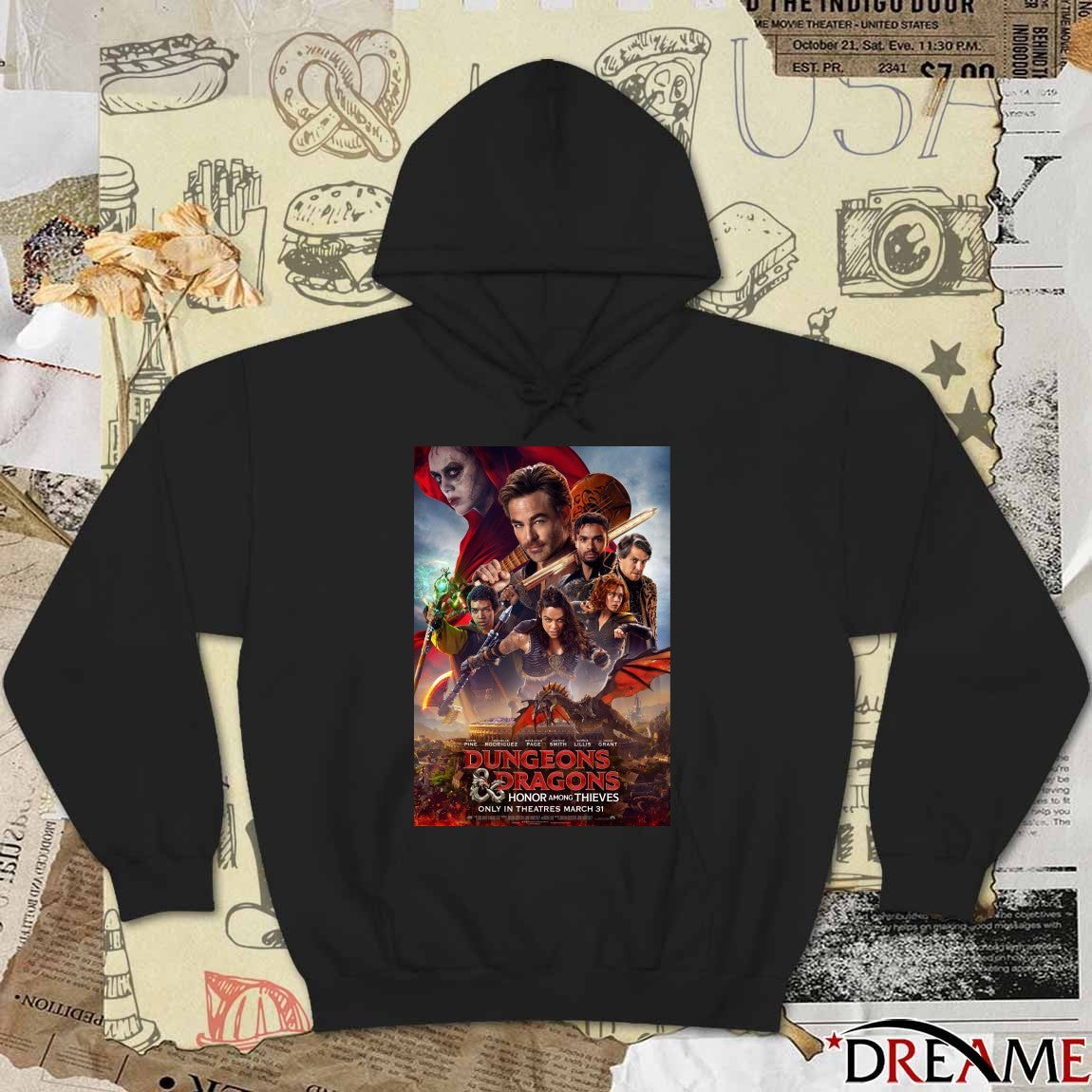 Dungeons and Dragons Honour Among Thieves Only In Theaters March 31 Poster t-shirt
