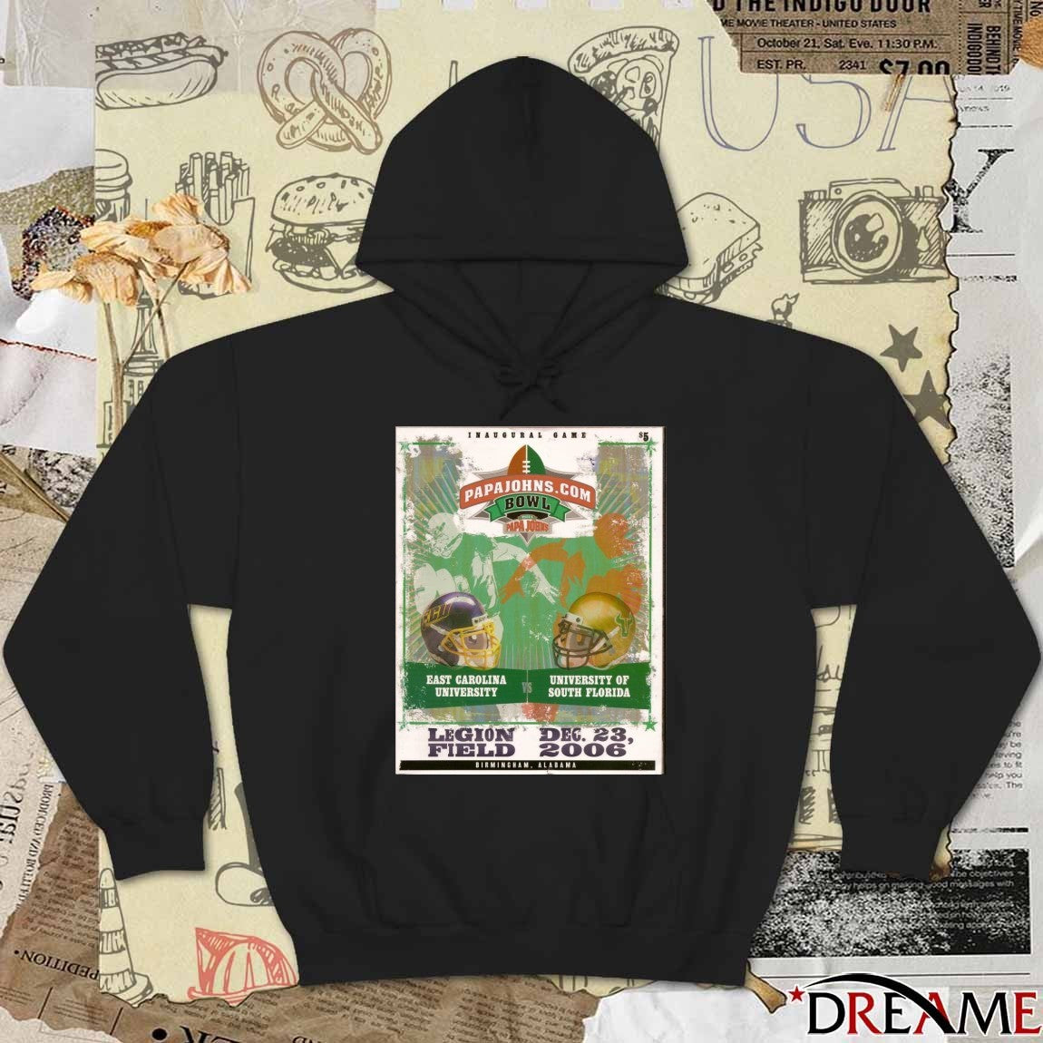 East Carolina Vs South Florida PapaJohns.com Bowl December 23, 2006 Legion Field Birmingham, Alabama Poster t-shirt