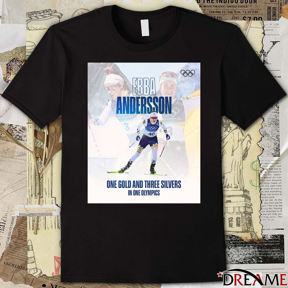 Ebba Andersson One Gold And Three Silvers In One Olympics Milano Cortina 2026 Poster t-shirt