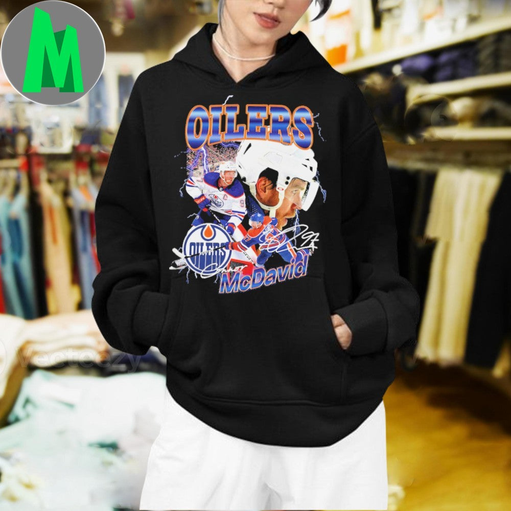 Edmonton Oilers Connor McDavid Mitchell & Ness Black 2.0 Player Shirt
