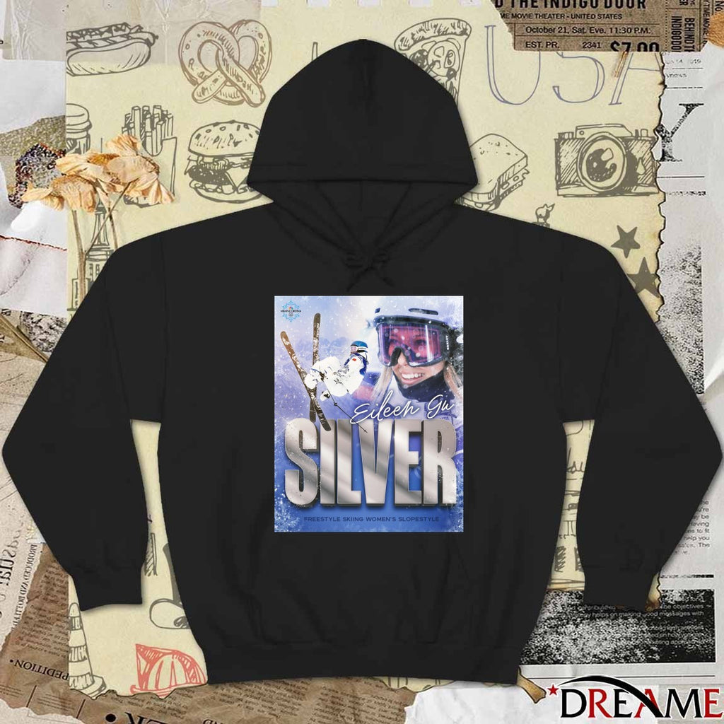 Eileen Gu Silver Freestyle Skiing Women’s Slopestyle Poster t-shirt