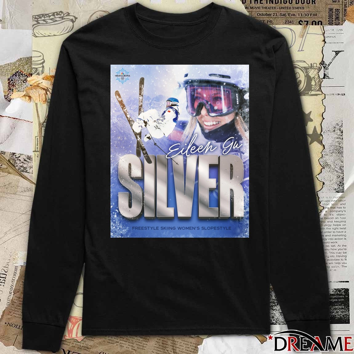 Eileen Gu Silver Freestyle Skiing Women’s Slopestyle Poster t-shirt