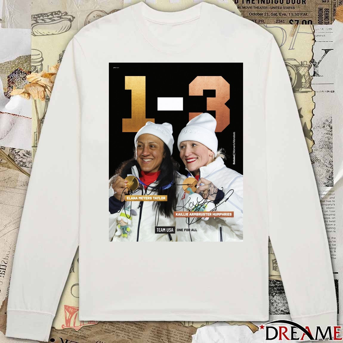 Elana Meyers Taylor And Kaillie Armbruster Humphries 1-3 Bobsled Women’s Monobob Signatures t-shirt