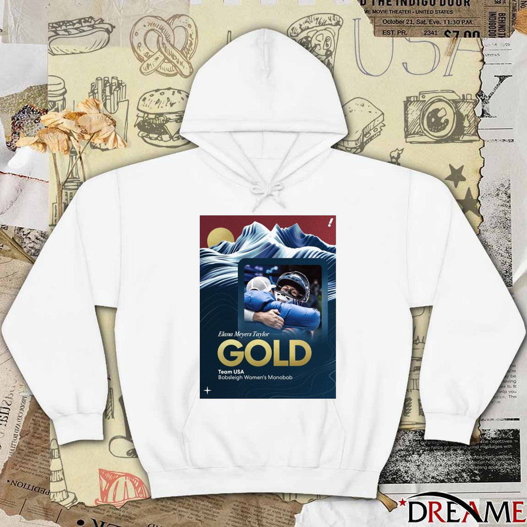 Elana Meyers Taylor GOLD Team USA Bobsleigh Women’s Monobob t-shirt