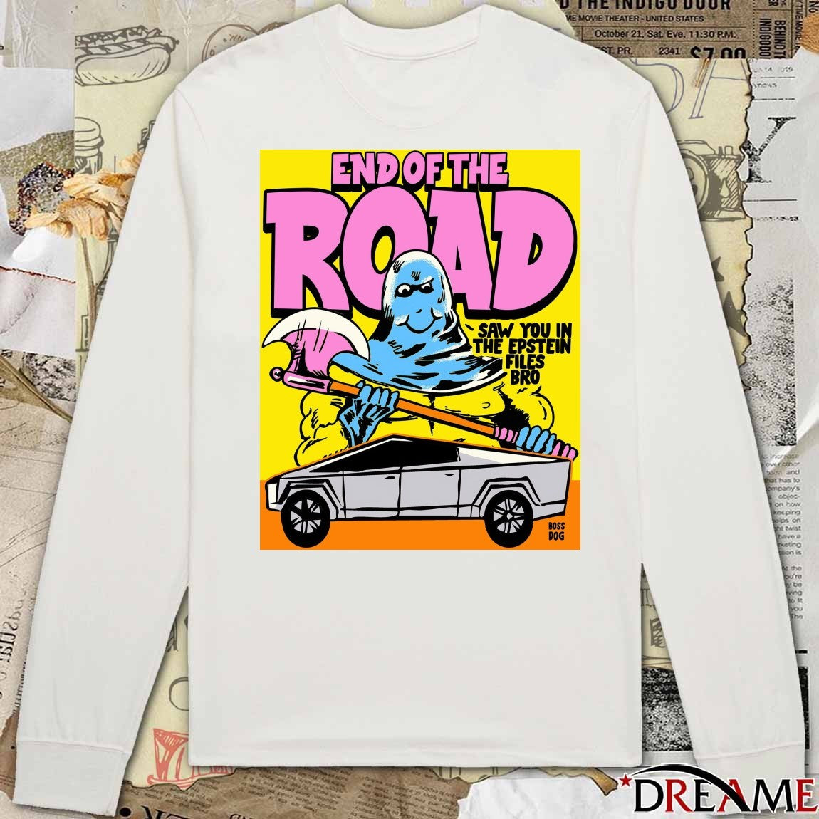 End Of The Road Saw You In The Epstein Files Bro t-shirt