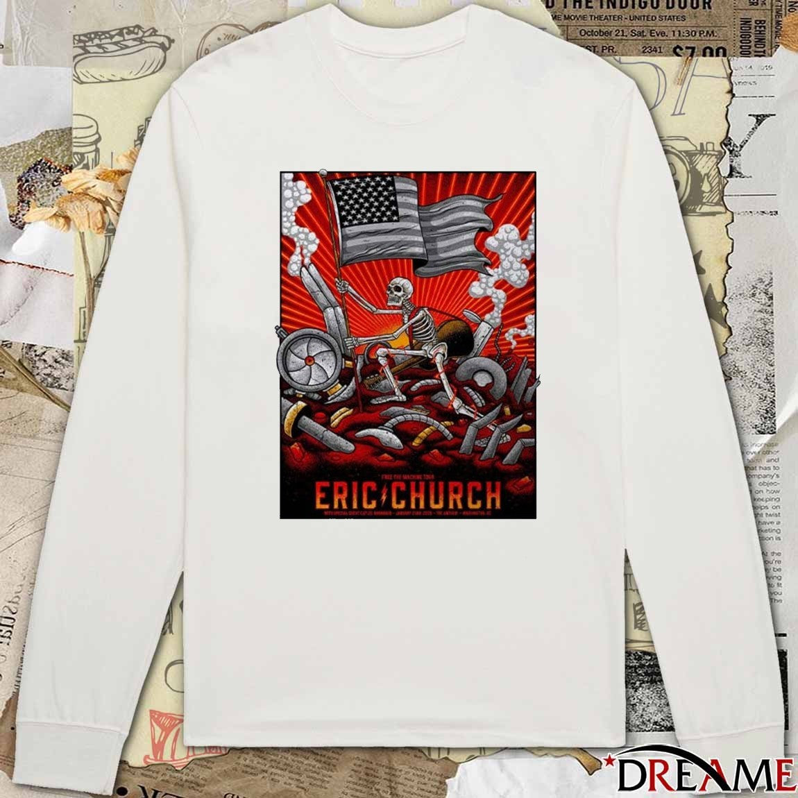 Eric Church Washington DC Night 2 Anthem January 23rd The Free the Machine Tour 2026 Poster t-shirt
